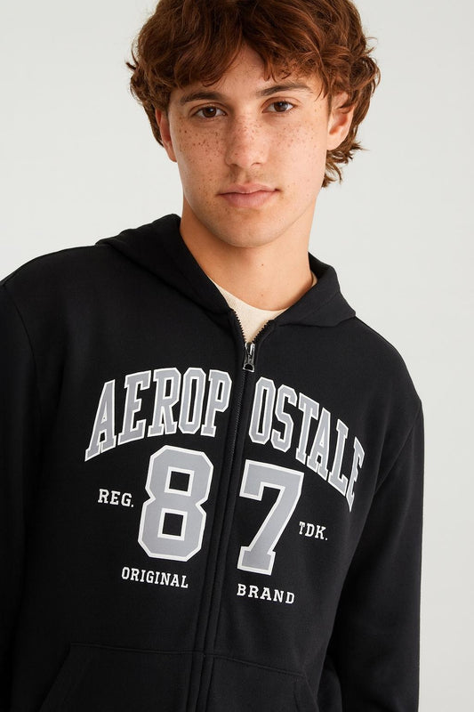 AEROPOSTALE 87 FULL ZIP HOODIE BLACK 7