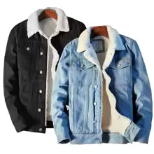 Chaqueta vaquera negro de forro polar para hombre de Forever 21, talla M.