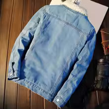 Chaqueta vaquera azul de forro polar para hombre de Forever 21, talla M.
