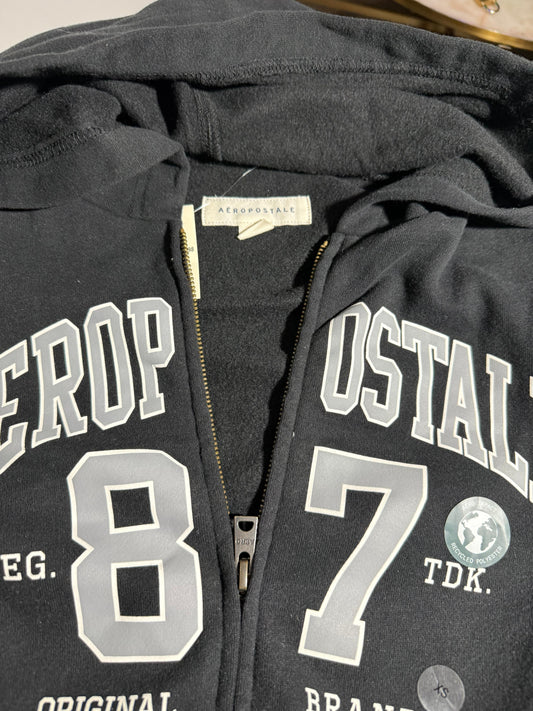 AEROPOSTALE 87  FULL ZIP HOODIE BLACK 7