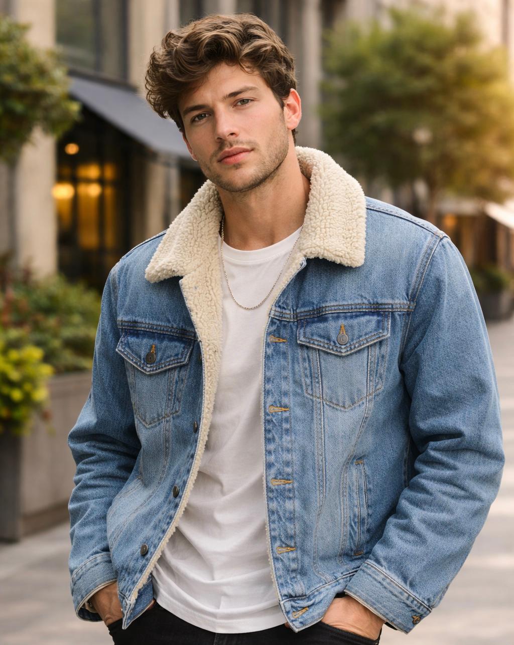 Jackets Jeans Hombre con forro Polar Talla M