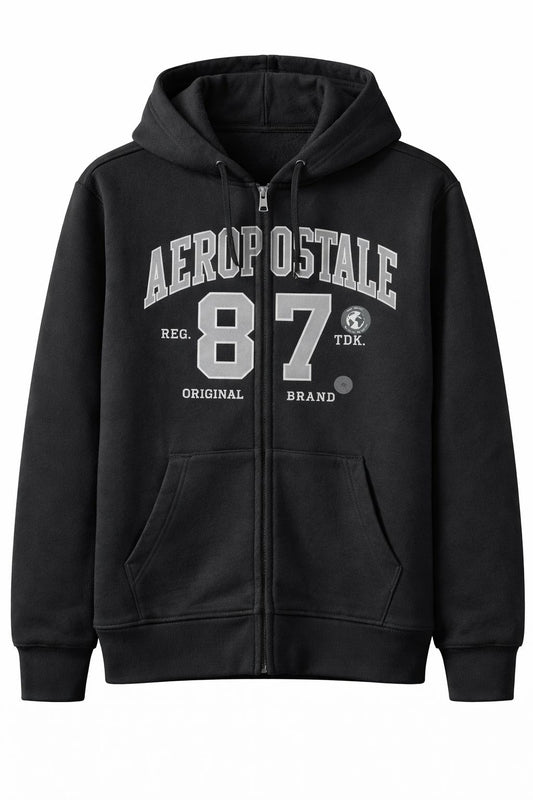 AEROPOSTALE 87  FULL ZIP HOODIE BLACK 7