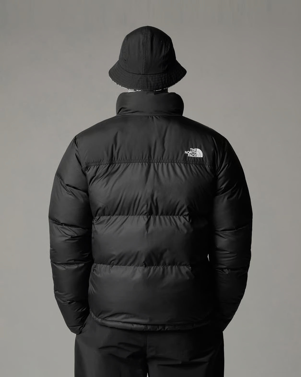 Chaqueta The North Face  negro logo blanco Talla L